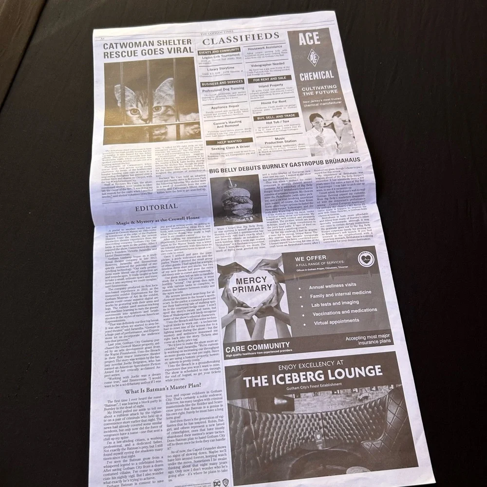 SDCC 2023 Gotham Times Batman Harley Quinn Newspaper Promo - Picture 5 of 5